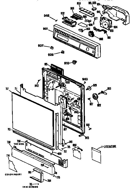 ESCUTCHEON AND DOOR