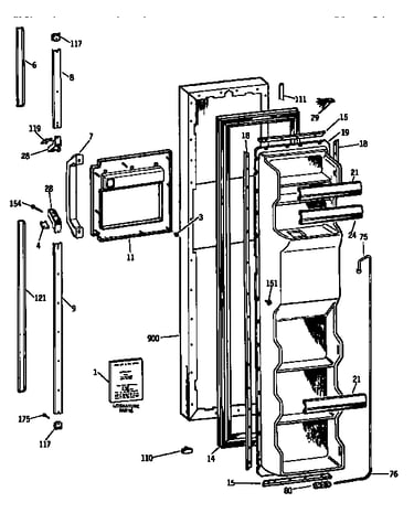 Freezer door
