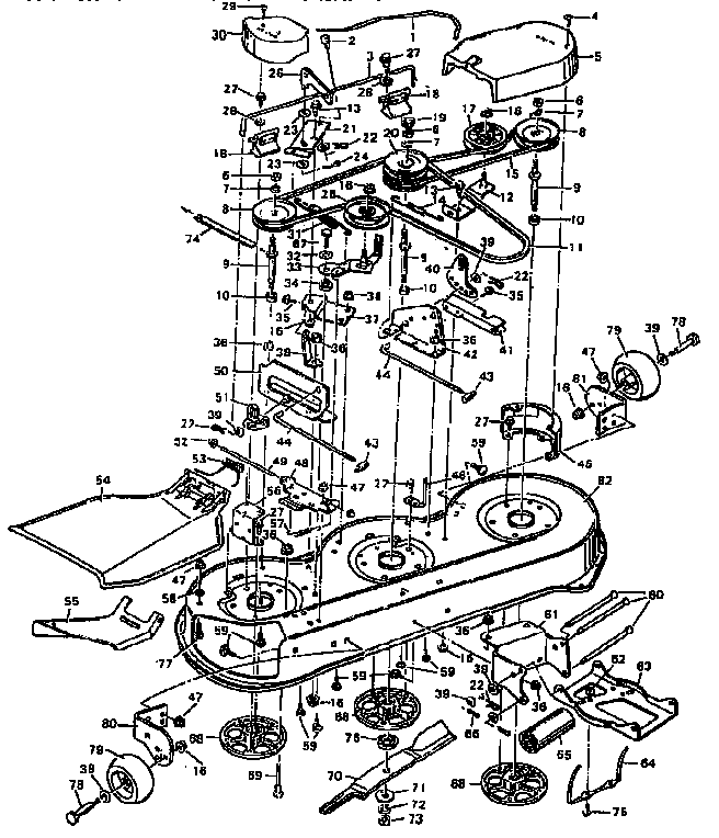 46" mower housing