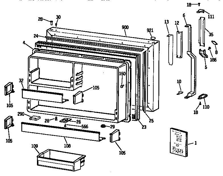 Freezer door
