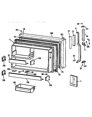 Freezer door