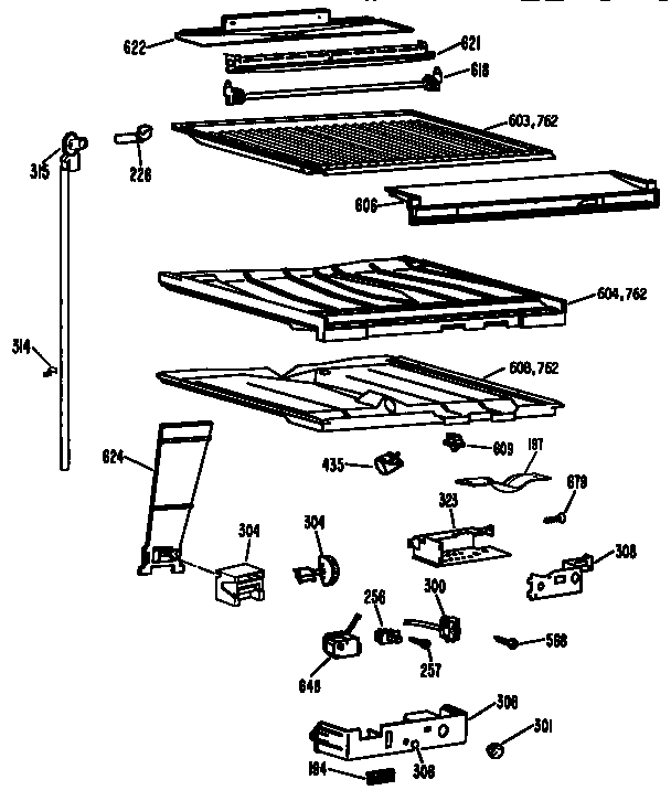 Compartment separator parts
