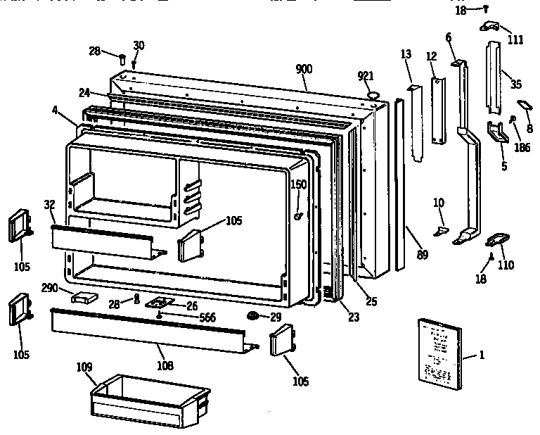 FREEZER DOOR