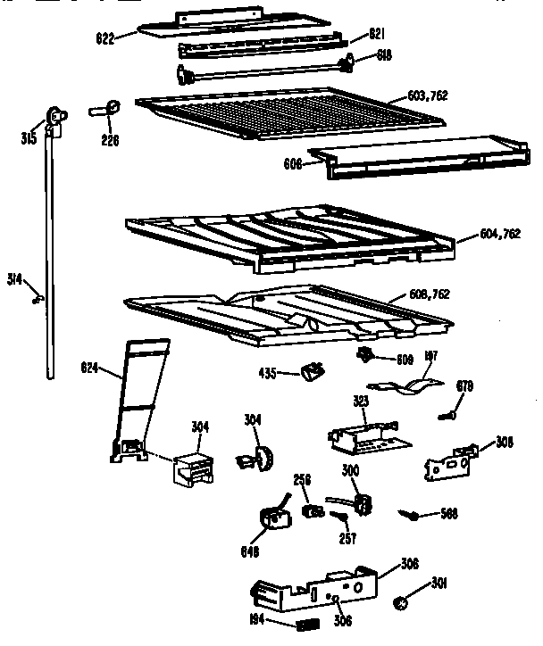 Compartment separator parts