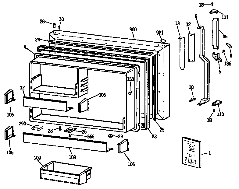 Freezer door
