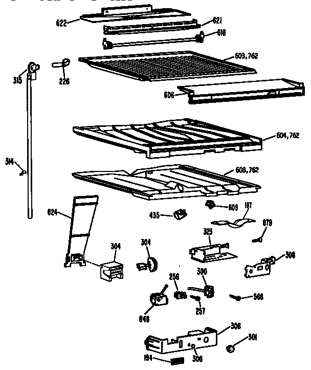 Compartment separator parts