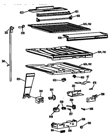 Compartment separator parts