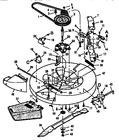 Mulcher mower housing