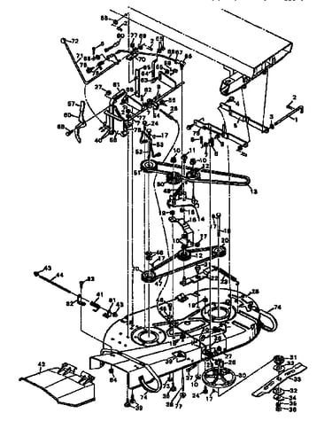 36" mower housing