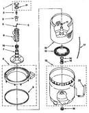 Agitator, basket and tub parts