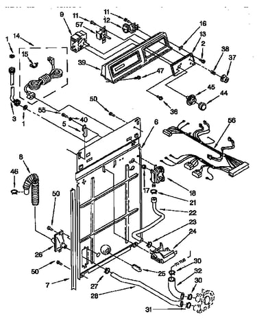 Control and rear panel parts