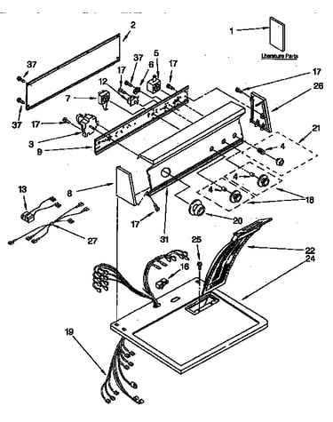 Top and console parts