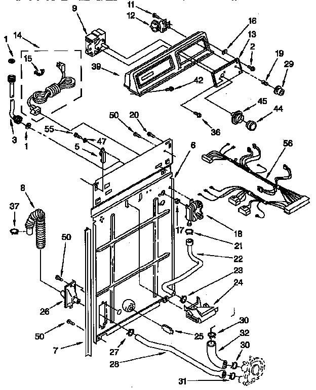 Control and rear panel parts