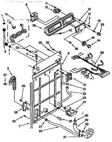 Control and rear panel parts