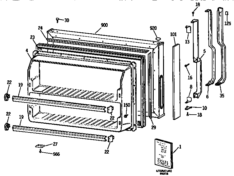 Freezer door
