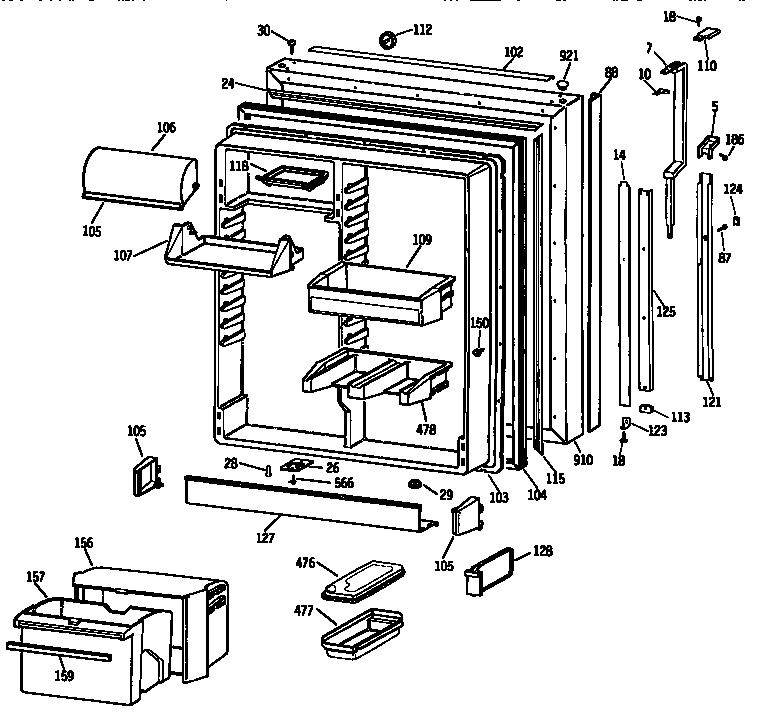 Fresh food door