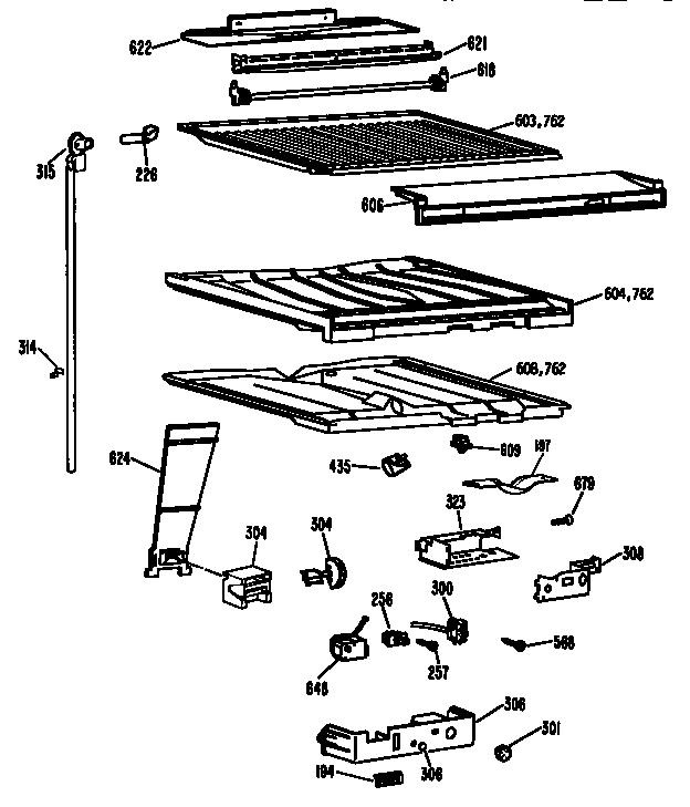 Compartment separator parts