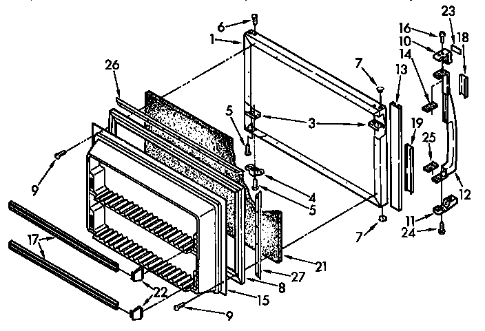 Freezer door parts