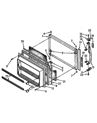 Freezer door parts