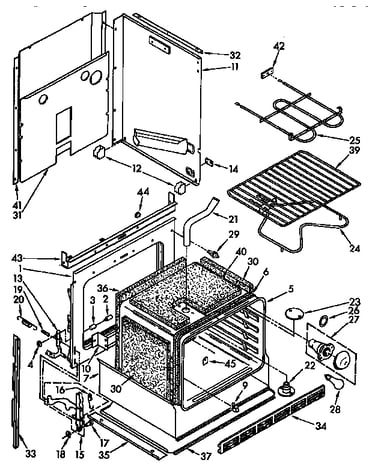 Lower oven parts