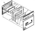 Kenmore 6654428996 upper oven door parts diagram