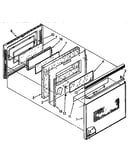 Upper oven door parts