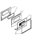 Lower oven door parts