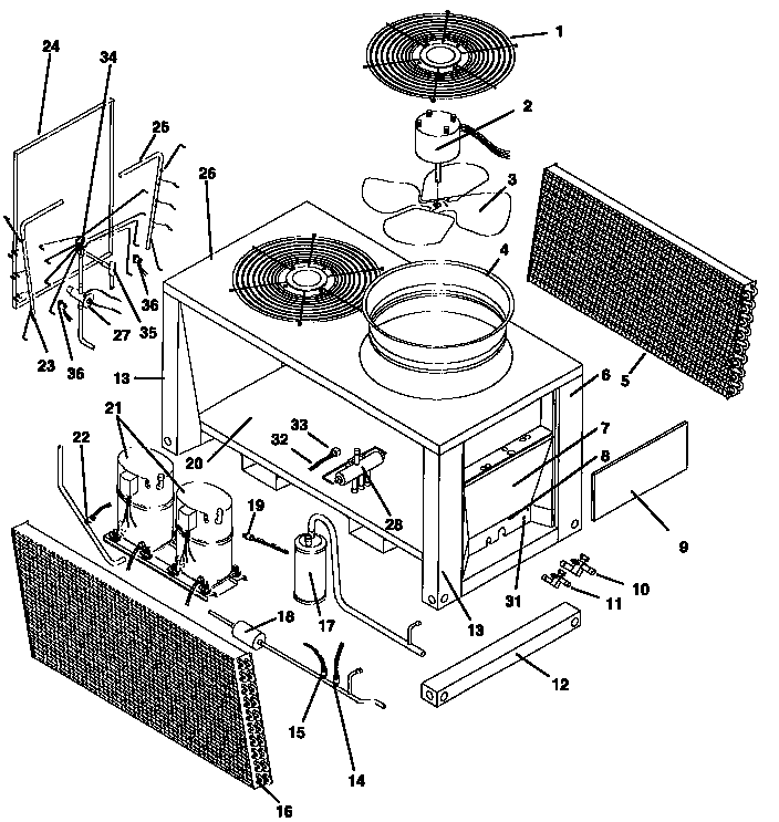 Replacement parts (10 ton unit shown)