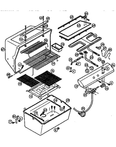 Grill and burner section
