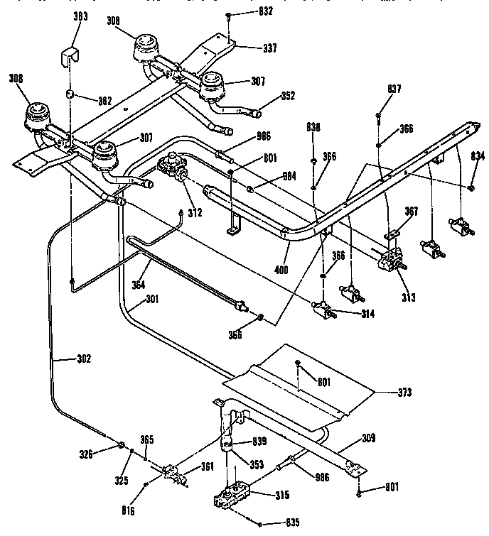 Burner section
