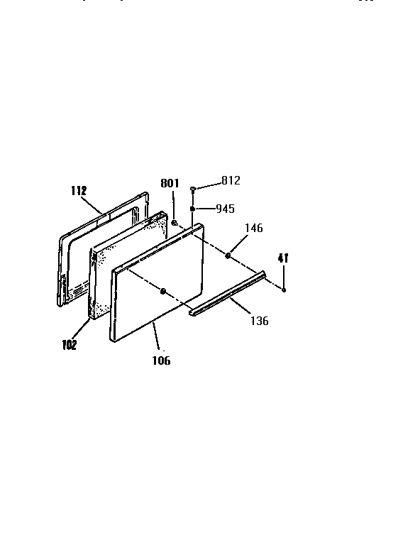 Oven door section