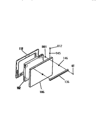 Oven door section