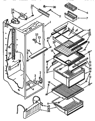 Refrigerator liner parts