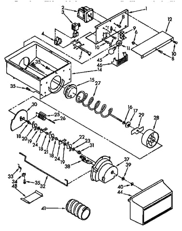 Motor and ice container parts