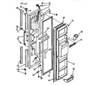 Kenmore 1069532821 freezer door parts diagram