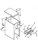Cabinet and control parts