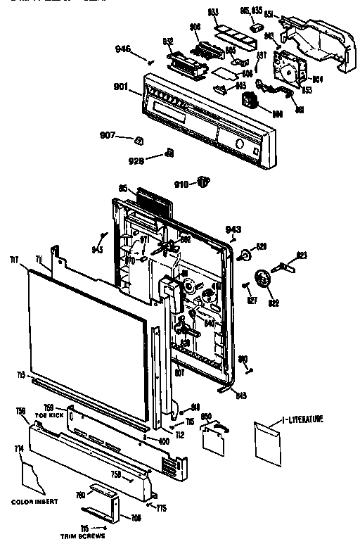 Escutcheon and door