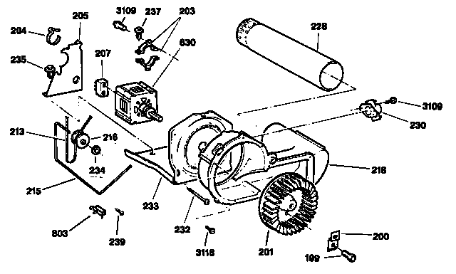 Blower and drive assembly