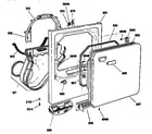 Kenmore 363DDE9600RCMAA front cabinet assembly diagram