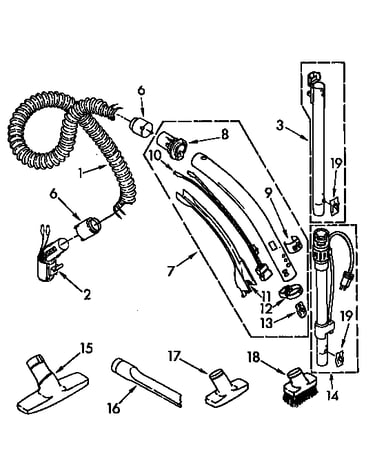 Hose and attachment parts