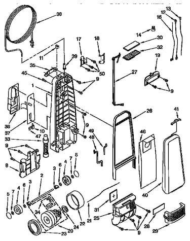 Dust compartment parts