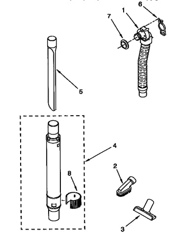 Hose and attachment parts