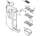 Kenmore 1069432411 freezer liner parts diagram