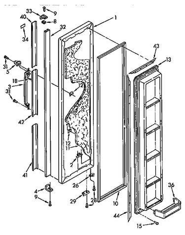 Freezer door parts