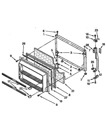 Freezer door parts