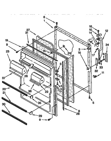 Refrigerator door parts