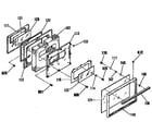 Kenmore 9119382893 oven door section diagram