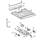 Kenmore 3639636561 freezer floor and control parts diagram