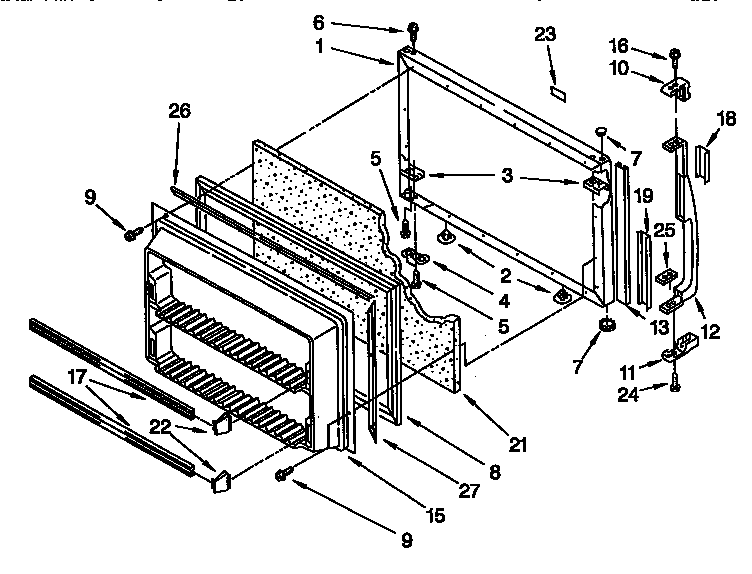 Freezer door parts
