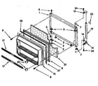 Kenmore 1069638281 freezer door parts diagram